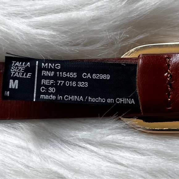 MNG By Mango womens size M leather belt - Picture 2 of 5